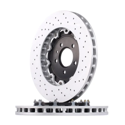 Bilde av BREMBO TWO PIECE FLOATING DISCS LINE 09.B781.13 Bremseskiver 355 32 5 todelt bremseskive, perforert / ventilert belagt høy karbon med skruer