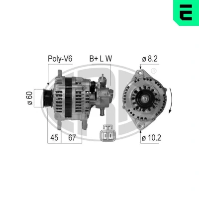 Bilde av Dynamo, opel,vauxhall, 12 04 157, 62 182, 8 97189 112 0, 2, 93 178 173, 174, 95 987, 97 189 112, LR17 0509, R1