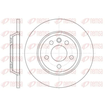 Bilde av REMSA 6659.00 Bremseskiver bakaksel 293,6, 293,6 13,6 5 fullt ut VOLVO: V60 I, XC60 V70 3, VOLKSWAGEN: Transporter 4 Bus, 4, Sharan I