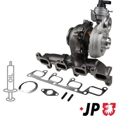 Bilde av JP GROUP 1117404200 Turbolader Eksosturbolader inkl. tetningssett VOLKSWAGEN: Transporter 5, Multivan 5 (7HM, 6