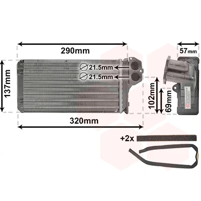 Bilde av VAN WEZEL *** IR PLUS 40006226 Varmeveksler med tilbehør PEUGEOT: 307 Hatchback