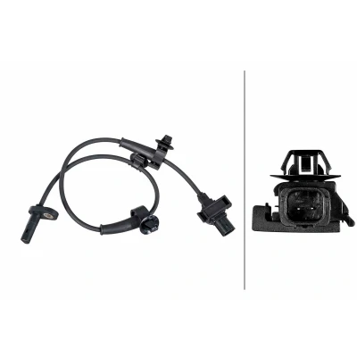 Bilde av HELLA 6PU 358 252 221 ABS Sensor med festeklips på kabelen Hall prinsipp 2 polet 500mm HONDA: Civic VIII Hatchback (FN, FK) 1.4, 1.8, 2.2 CTDi