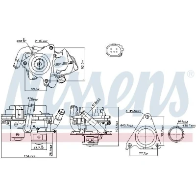 Bilde av NISSENS 98379 EGR Ventil uten kjøler AUDI: Q5, A4 B8 Allroad, Avant, VOLKSWAGEN: Passat Alltrack, Golf 7 Variant, Jetta 4