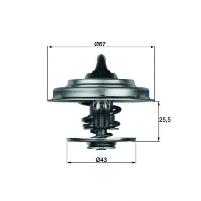Bilde av MAHLE ORIGINAL TX 18 60D Termostat 60 67 med tetning MERCEDES BENZ: T2/L Varebil / Stasjonsvogn, T2/LN1 Stasjonsvogn