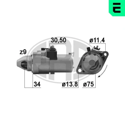 Bilde av ERA 220988A Starter 12 1,6 9 HONDA: CR V 3, ACCORD 8 Kombi, CIVIC Hatchback