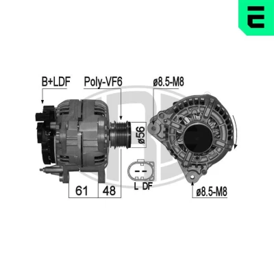 Bilde av ERA 210944A Dynamo 14V 150A VOLKSWAGEN: Transporter 4 Bus, 5 5, MITSUBISHI: Outlander 2 SUV, Lancer 8, Grandis