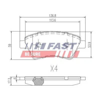 Bilde av Bremseklosser sett, Framaksel, renault, 77 01 209 697, 7701208122