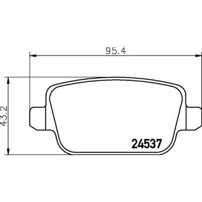 Bilde av HELLA 8DB 355 025 371 Bremseklosser ikke klargjort for slitasjeindikator med bremsecaliperskruer tilbehør FORD: KUGA 1, MONDEO 4 Turnier