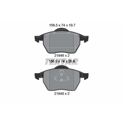 Bilde av TEXTAR 2184802 Bremseklosser ikke klargjort for slitasjeindikator VOLKSWAGEN: Sharan I, SEAT: Alhambra FORD: Galaxy Mk1 MPV