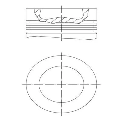 Bilde av MAHLE ORIGINAL 028 PI 00139 002 Motorstempel 81,51mm med kolberingbærer, kjølekanal VOLKSWAGEN: Touran I, GOLF 6, AUDI: Q5