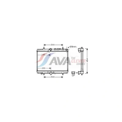 Bilde av PRASCO PEA2202 Radiator Aluminium 380 544 23 med hurtigkoplinger Kjøleribber satt sammen mekanisk PEUGEOT: 406 Coupé