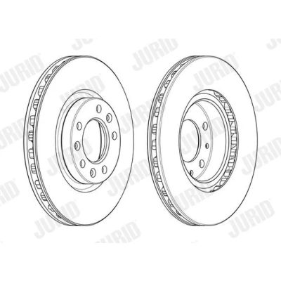 Bilde av JURID 562991JC 1 Bremseskiver 283 26 5 108 ventilert belagt med skruer CITROËN: C4 Grand Picasso 2, Spacetourer