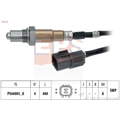Bilde av EPS 1.998.254 Lambdasonde Made in Italy OE Equivalent oppvarmet, planarsonde, forsmurt gjenge