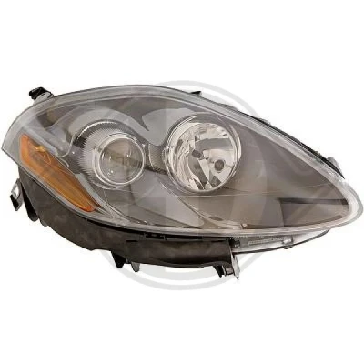 Bilde av DIEDERICHS 3463082 Frontlykter høyre H1/H1 svart oransje med reflektor, motor for høydejustering hovedlys