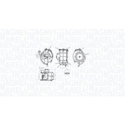 Bilde av MAGNETI MARELLI 069412759010 Interiørvifte AUDI: A6 C6 Avant, Allroad, Sedan, SKODA: Octavia II Hatchback