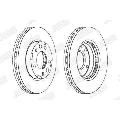 Bilde av JURID 563039JC Bremseskiver 274 28 5 114,3 ventilert belagt med skruer KIA: CARNIVAL 2