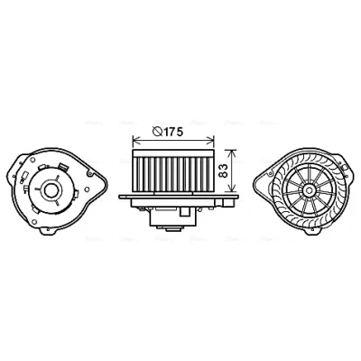 Bilde av PRASCO VO8174 Elektromotor, innendørsvifte