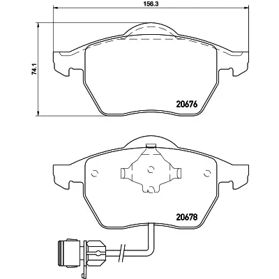 Bilde av HELLA 8DB 355 007 461 Bremseklosser med integrert slitasjevarselkontakt AUDI: A6 C4 Avant, 100 Sedan