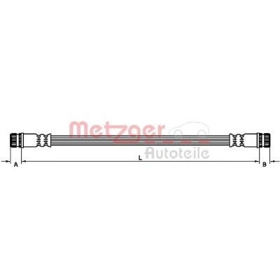 Bilde av METZGER 4110474 Bremseslange 268mm