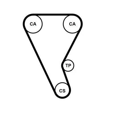 Bilde av CONTITECH CT1257 Registerreim 103 981mm 16mm