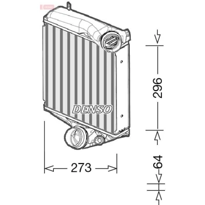 Bilde av DENSO DIT28022 Ladeluftkjøler Aluminium 273x296x64