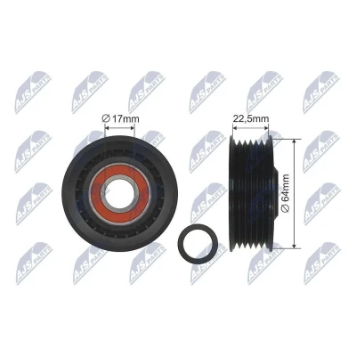 Bilde av Styrerulle kilerem, audi,chrysler,mercedes benz,skoda,vw, 000 202 00 19, 09 05080246AA, 059 903 341 A, E, 90