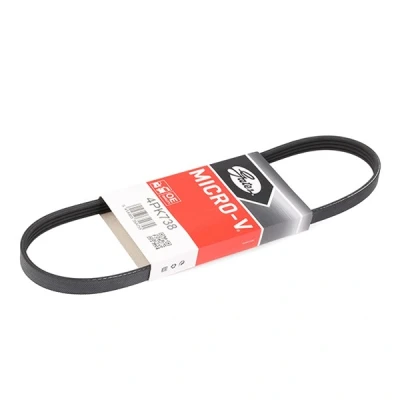 Bilde av GATES Micro V 4PK738 Kileribberem 738 4 Polyester, EPDM (etyl propylen dien gummi) FORD: MONDEO 3 Kombi, Transit Mk5 Flatvogn lastebil/Chassis