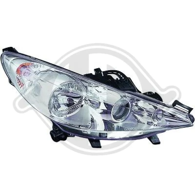 Bilde av DIEDERICHS 4226982 Frontlykter høyre H7/H7/H1 med motor for høydejustering hovedlys PEUGEOT: 207 Hatchback
