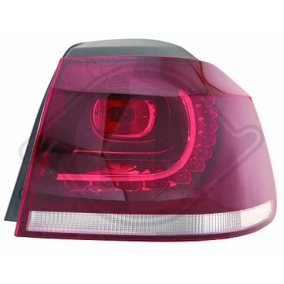 Bilde av DIEDERICHS 2215290 Baklykter høyre ytre del WY21W, LED hvit/rød VOLKSWAGEN: GOLF 6