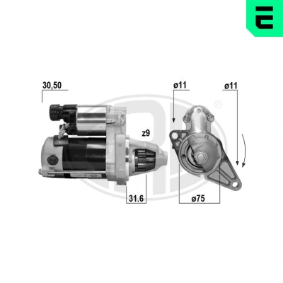 Bilde av Starter honda civic hatchback vii, sedan logo OE 31200 PLC T01, T011M, PLR A01