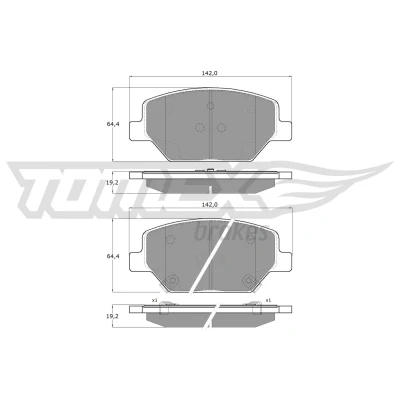 Bilde av TOMEX brakes TX 19 10 Bremseklosser framaksel med akustisk slitasjevarsel tilbehør OPEL: Insignia B Sports Tourer, Grand Sport