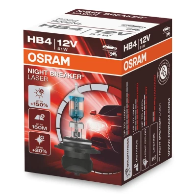 Bilde av OSRAM 9006NL Lyspære, fjernlys HB4 12V 51W 4200K Halogen VOLKSWAGEN: Transporter 5, Touran I, Passat B6 Variant, BMW: 3 Touring, 5 Sedan