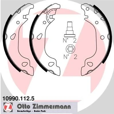 Bilde av ZIMMERMANN 10990.112.5 Bremsesko 180 32 Bildet viser leveranseinnholdet FIAT: Punto II Hatchback