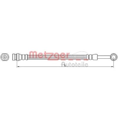 Bilde av METZGER 4110564 Bremseslange 259 M10 x 1 HYUNDAI: Terracan