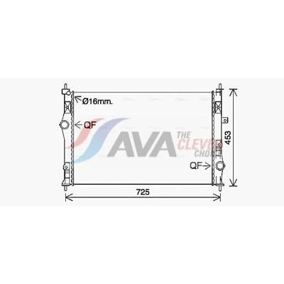 Bilde av PRASCO PE2412 Radiator Aluminium 648 408 26 med hurtigkoplinger Kjøleribber loddet