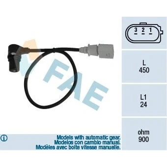 Bilde av EPS 1.953.205 Impulsgiver Made in Italy OE Equivalent AUDI: A6 C5 Avant, A4 B5 B7 VOLKSWAGEN: Golf 5, Passat Sedan
