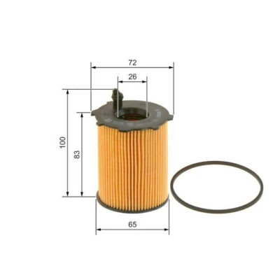 Bilde av BOSCH 1 457 429 238 Oljefilter med tetning Filterinnsats PEUGEOT: 508 I SW, Sedan, Partner II Tepee, FORD: FOCUS 2, 3 Turnier