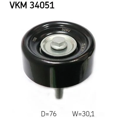 Bilde av SKF VKM 34051 Styrerulle med festemateriell FORD: MONDEO 4 Turnier, S Max Mk1, 3 Kombi