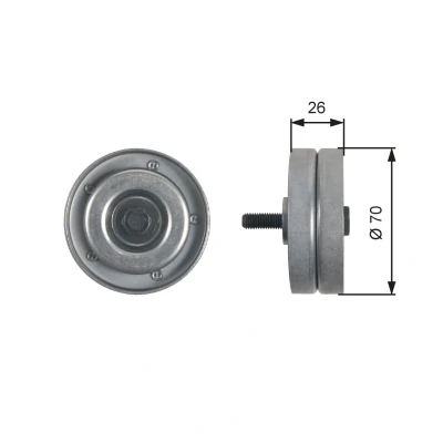 Bilde av GATES T36466 Styrerulle FleetRunner Micro V Stretch Fit