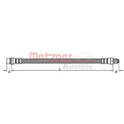 Bilde av METZGER 4110458 Bremseslange 243