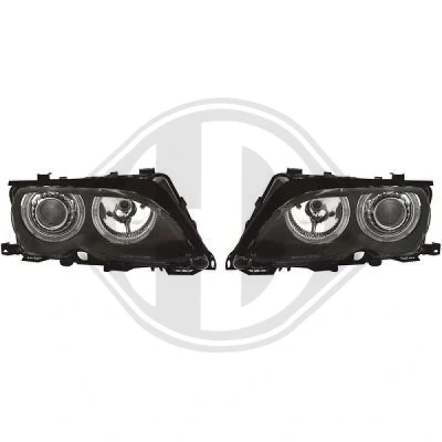 Bilde av DIEDERICHS HD Tuning 1215481 sett hovedfrontlys uten tilbehør med motor for høydejustering hovedlys BMW: 3 Touring