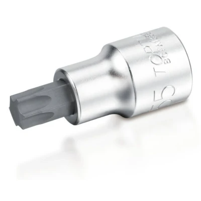 Bilde av TOPTUL BCFA1255 Pipenøkkelinnsats 3/8 torx T55 Krom vanadium stål