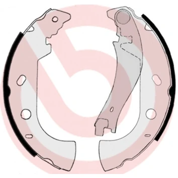 Bilde av BREMBO S 23 514 Bremsesko 229 42 med håndbremsarm