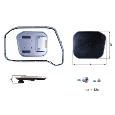 Bilde av MAHLE ORIGINAL HX 189KIT Automatgirfilter med tetning AUDI: A8 D4, A6 C7 Avant, A5 B8 Sportback