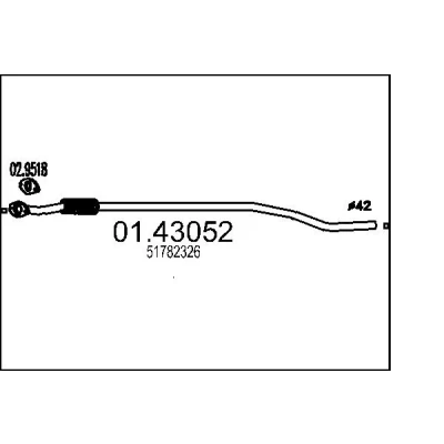 Bilde av Eksosrør MTS 01.43052