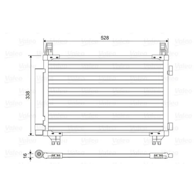 Bilde av VALEO 814449 Kondensator med tørker Aluminium 338 TOYOTA: Yaris III Hatchback