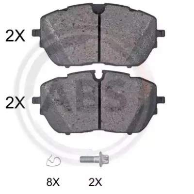 Bilde av Bremseklosser sett, Framaksel, citroën,ds,opel,peugeot, 1612373080, 1647859680, 1647877180