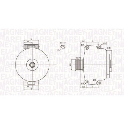 Bilde av MAGNETI MARELLI 063731908010 Dynamo 12V 150A MERCEDES BENZ: C Klasse T modell, Sedan, E Sedan