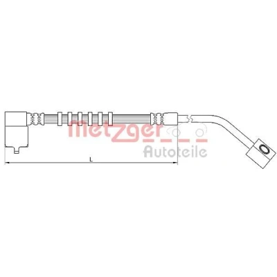 Bilde av METZGER 4110686 Bremseslange framaksel venstre 310 UNF3/8&quot; 24 CHRYSLER: PT Cruiser Stasjonsvogn