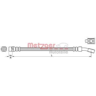 Bilde av METZGER 4110222 Bremseslange 316 OPEL: Meriva A